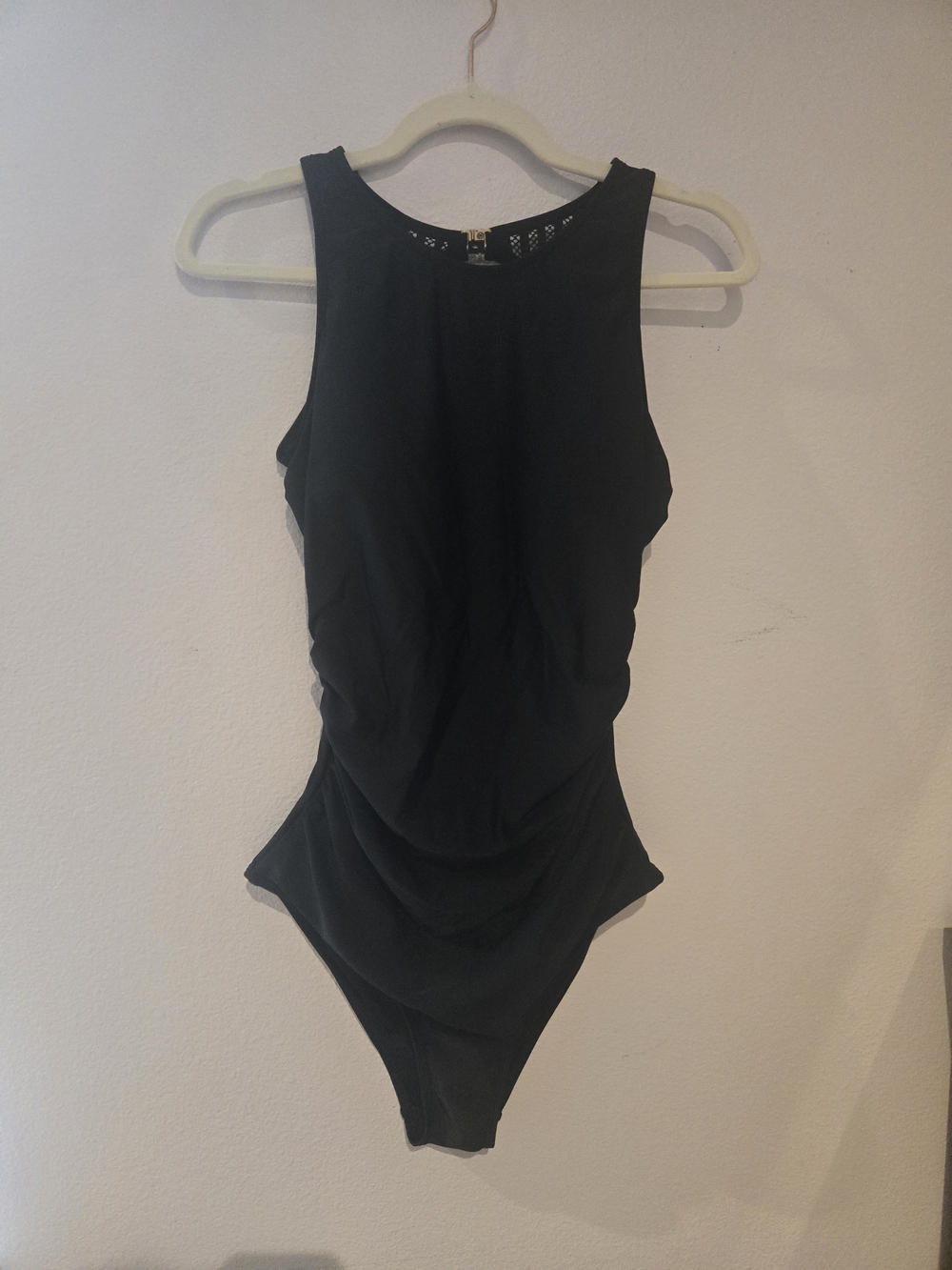 Cupshe Black High-Neck One-Piece Swimsuit